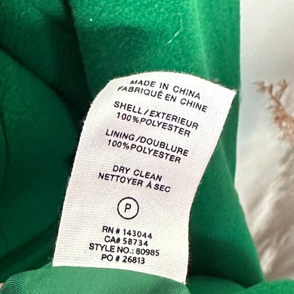 ANTHROPOLOGIE x AVEC LES FILLES Double-Breasted Coat Kelly Green Sz XL $268 - Picture 6 of 6